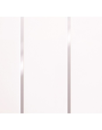 Buy Basix Waterproof Panelling White Silver Embedded - Length 2.7 m Width 200 mm | Poly Direct