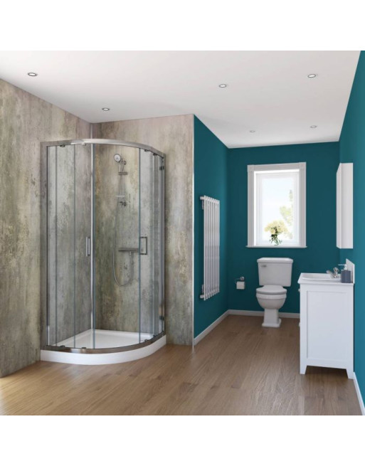 Buy Splashpanel Waterproof Panelling Weathered Stone Matt - Width 1200 mm | Poly Direct