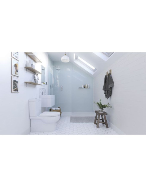 Buy Showerwall Panels Mineral Range Aqua Ice - Width 1200 mm Square Cut | Poly Direct