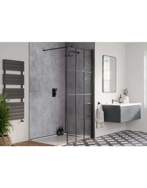 Buy Showerwall Panels Quarry Range Cracked Grey Textured - Width 1200 mm Square Cut | Poly Direct