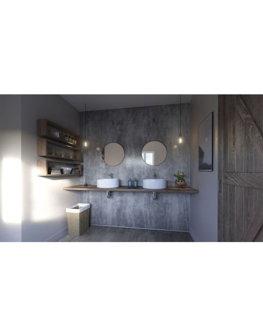 Buy Showerwall Panels Quarry Range Washed Charcoal Textured - Width 1200 mm Square Cut | Poly Direct