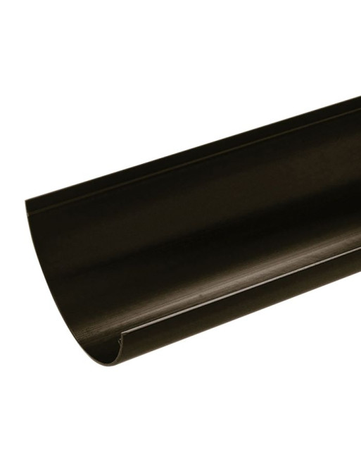 Buy Half Round Gutter Black - Length 4 m | Poly Direct