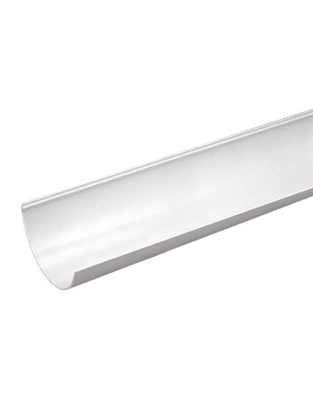 Buy Half Round Gutter White - Length 4 m | Poly Direct