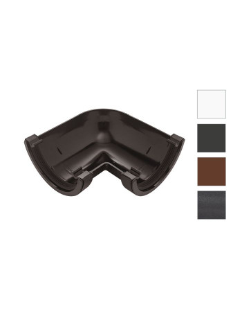 Buy 90° Half Round Angle Brown | Poly Direct