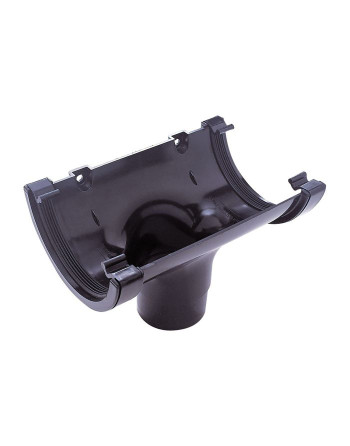 Buy Half Round Running Outlet Black | Poly Direct