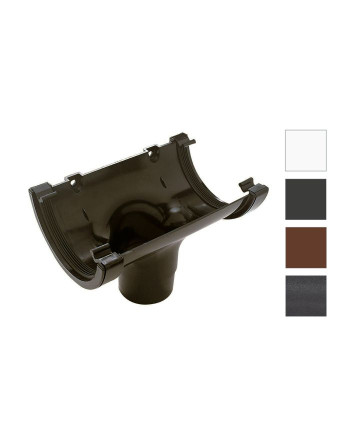 Buy Half Round Running Outlet Brown | Poly Direct