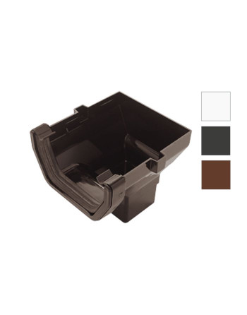 Buy Square Stop-end Outlet Anthracite Grey | Poly Direct