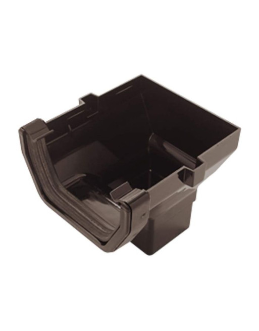 Buy Square Stop-end Outlet Black | Poly Direct