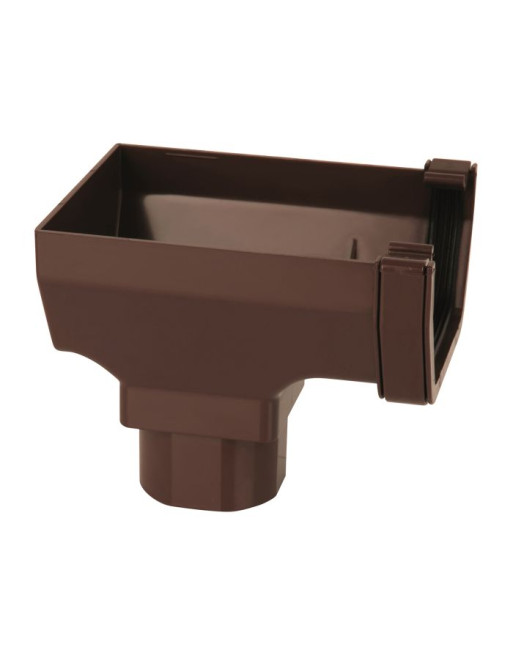 Buy Square Stop-end Outlet Brown | Poly Direct