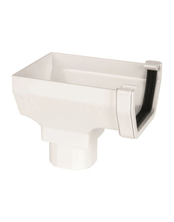 Buy Square Stop-end Outlet White | Poly Direct