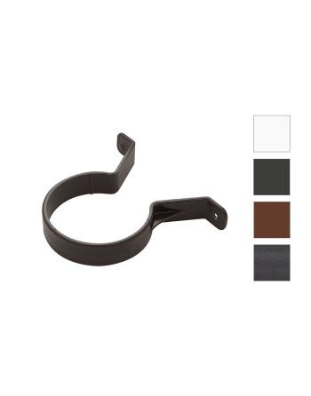 Buy Round Down-pipe Clip White | Poly Direct