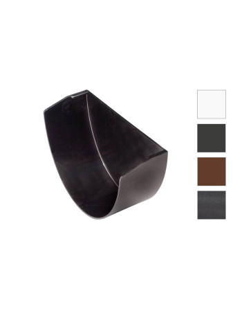 Buy Half Round External Stop-end Cast Iron Effect | Poly Direct