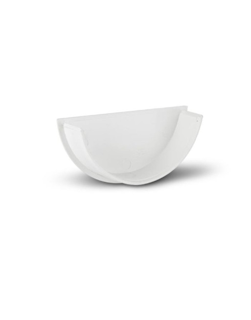 Buy Half Round Internal Stop-end White | Poly Direct