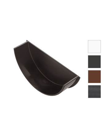 Buy Half Round Internal Stop-end White | Poly Direct