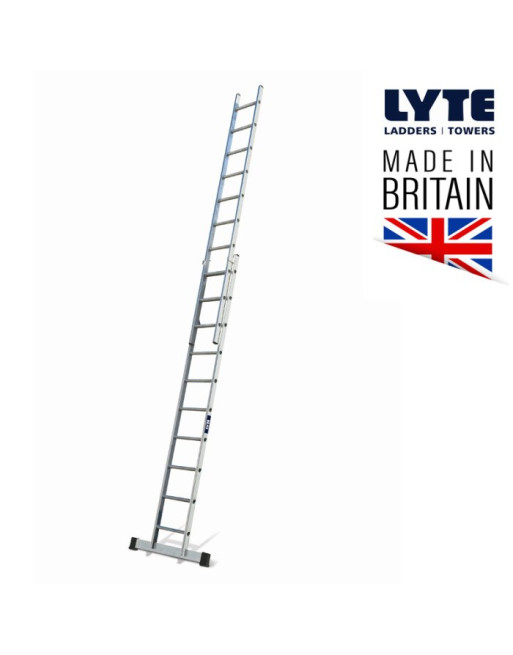 Buy LytePro+ NGB2 EN131-2 Professional 2 Section Extension Ladder - Length 4.39 m | Poly Direct