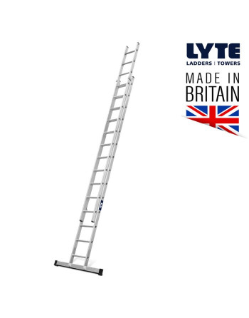 Buy LytePro+ NGB2 EN131-2 Professional 2 Section Extension Ladder - Length 6.65 m | Poly Direct