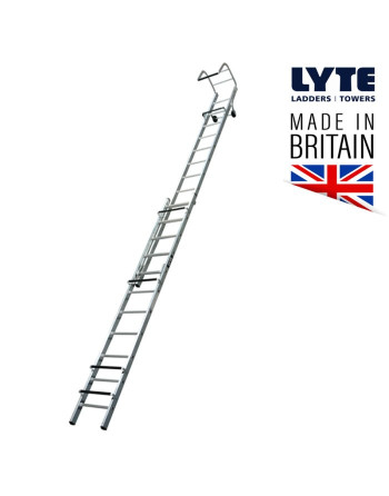 Buy Lyte EN131 Double Extending Trade Roof Ladders - Length 4.64 m | Poly Direct