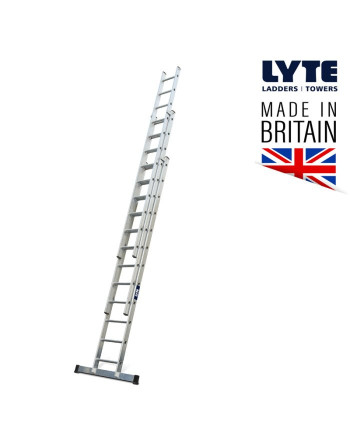 Buy LytePro + NGB3 EN131-2 Professional 3 Section Extension Ladder - Length 8.46 m | Poly Direct