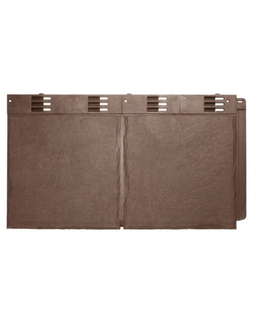 Buy Envirotile Plastic Lightweight Double Slate Tile Brown | Poly Direct