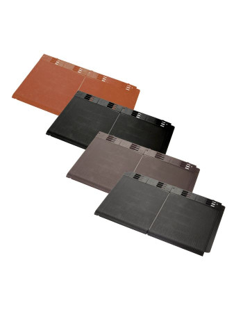 Buy Envirotile Double Standard Plastic Tile Anthracite Grey | Poly Direct