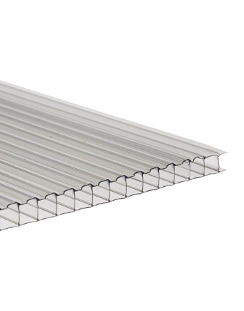 Buy Twinwall Polycarbonate Sheet Clear - Thickness 10 mm Width 1050 mm Length 3 m | Poly Direct