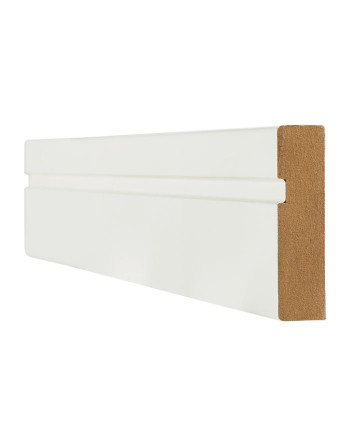 Buy Architrave Single Groove White | Poly Direct