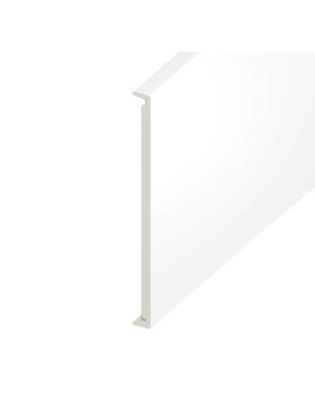 Buy White Smooth Double Edged Fascia Board - Length 5m x Width 450mm | Poly Direct