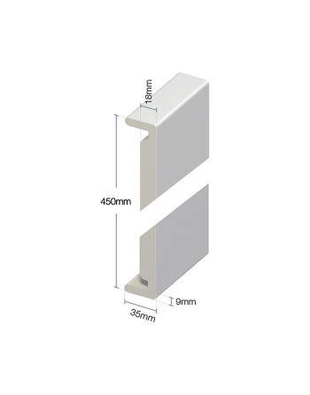 Buy White Smooth Double Edged Fascia Board - Length 5m x Width 450mm | Poly Direct