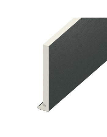 Buy Anthracite Grey Woodgrain Standard Fascia Euroboard - Length 5m x Width 225mm | Poly Direct