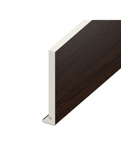 Buy Rosewood Woodgrain Standard Fascia Euroboard - Length 5m x Width 225mm | Poly Direct