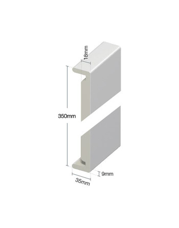 Buy White Smooth Double Edged Fascia Board - Length 5m x Width 350mm | Poly Direct