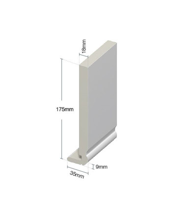 Buy White Standard Ogee Fascia Board - Length 5m x Width 175mm | Poly Direct