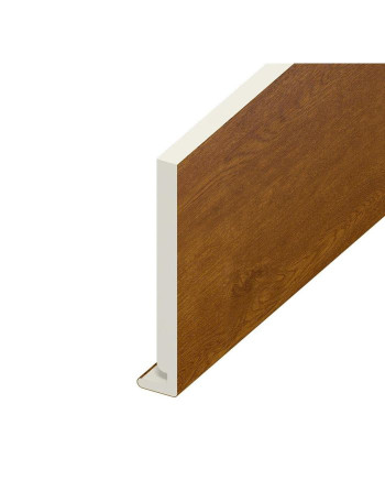 Buy Golden Oak Woodgrain Standard Fascia Euroboard - Length 5m x Width 250mm | Poly Direct