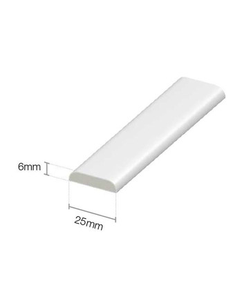 Buy D Moulding Finishing Trim White Smooth | Poly Direct