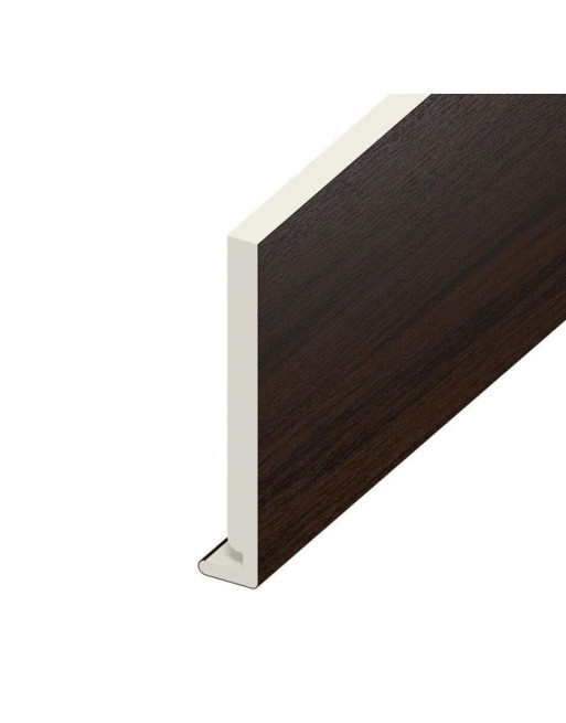 Buy Rosewood Woodgrain Standard Fascia Euroboard - Length 5m x Width 250mm | Poly Direct