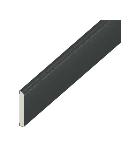 Buy Pencil Round Architrave Flat Anthracite Grey Woodgrain - Width 65 mm | Poly Direct