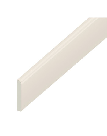 Buy Pencil Round Architrave Flat Cream Woodgrain - Width 95 mm | Poly Direct