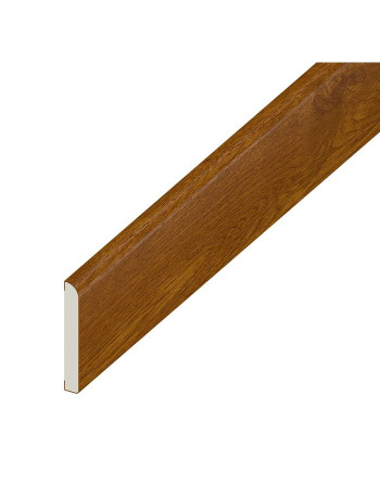 Buy Pencil Round Architrave Flat Golden Oak Woodgrain - Width 65 mm | Poly Direct