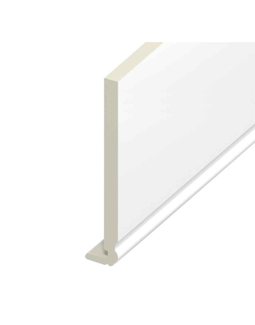 Buy White Standard Ogee Fascia Board - Length 5m x Width 225mm | Poly Direct