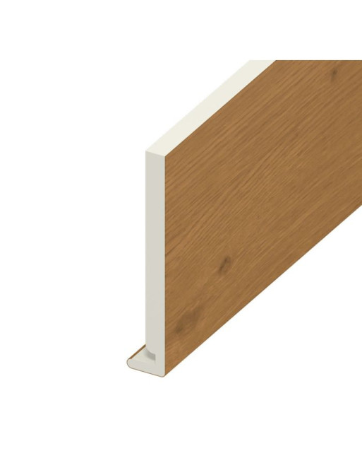 Buy Irish Oak Woodgrain Standard Fascia Euroboard - Length 5m x Width 250mm | Poly Direct