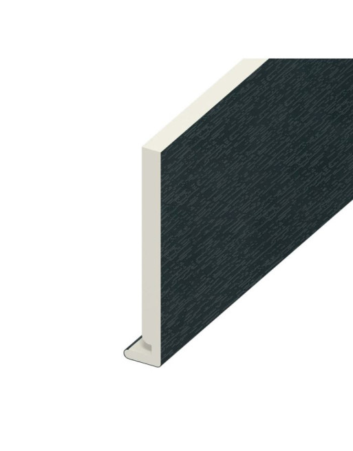 Buy Anthracite Grey Woodgrain Standard Fascia Euroboard - Length 5m x Width 300mm | Poly Direct