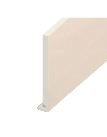 Buy Cream White Woodgrain Standard Fascia Euroboard - Length 5m x Width 200mm | Poly Direct