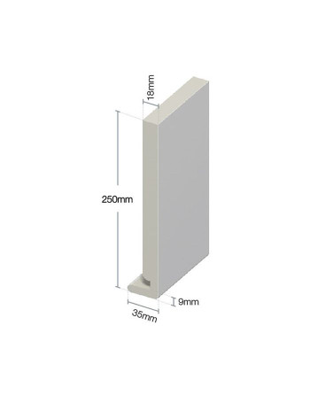 Buy White Ash Woodgrain Standard Fascia Euroboard - Length 5m x Width 250mm | Poly Direct