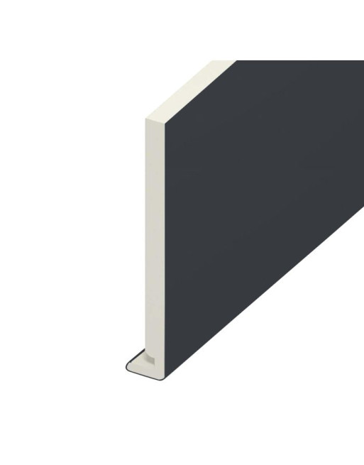 Buy Anthracite Grey Smooth Standard Fascia Euroboard - Length 5m x Width 200mm | Poly Direct