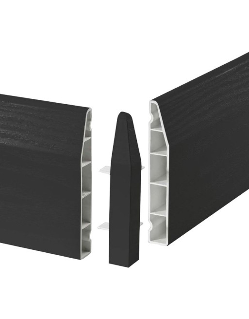 Buy Roomline Skirting External Corner Trim Anthracite Grey - Width 100 mm Chamfered | Poly Direct