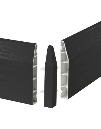 Buy Roomline Skirting External Corner Trim Anthracite Grey - Width 150 mm Chamfered | Poly Direct