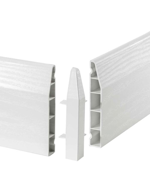 Buy Roomline Skirting External Corner Trim White - Width 100 mm Chamfered | Poly Direct