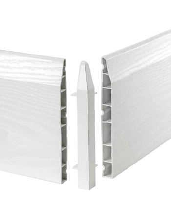 Buy Roomline Skirting External Corner Trim White - Width 150 mm Chamfered | Poly Direct