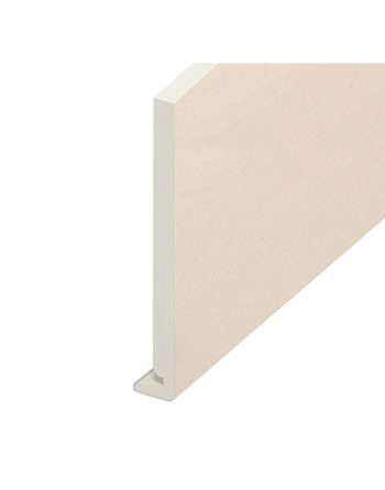 Buy Cream White Woodgrain Standard Fascia Euroboard - Length 5m x Width 250mm | Poly Direct