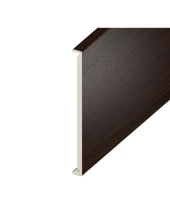 Buy Rosewood Woodgrain Double Edged Fascia Board - Length 5m x Width 350mm | Poly Direct